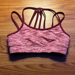Pink and white sports bra for kids